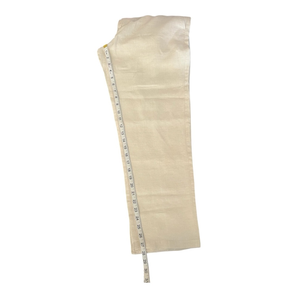 Men’s 100% Linen Pants by Tasso Elba Island in Cream - Size 34 - Picture 5 of 5